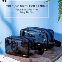 Sét 3 Túi Trong Suốt Đựng Đồ Mỹ Phẩm Đi Du Lịch Thời Trang 2
