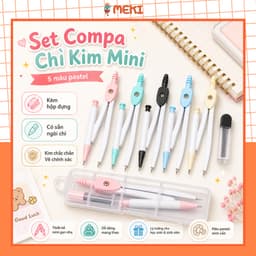 Compa Chất Lượng Cao Vẽ Kỹ Thuật -  Bộ Compa Kèm Ngòi Chì Văn Phòng Phẩm cho học sinh home1511 1
