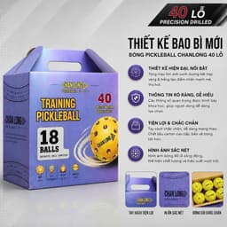 [CHÍNH HÃNG] Combo 18-36-54-90 Bóng Pickleball ChanLong 40 Lỗ Nhựa PE Nguyên Khối Chuẩn Thi Đấu Tập Luyện Cao Cấp 2