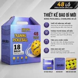 [CHÍNH HÃNG] Hộp 18-36-54-90 Bóng Pickleball ChanLong 48 Lỗ Nhựa PE Đúc Nguyên Khối Dùng Tập Luyện Thi Đấu 2