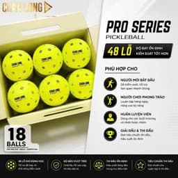 [CHÍNH HÃNG] Hộp 18-36-54-90 Bóng Pickleball ChanLong 48 Lỗ Nhựa PE Đúc Nguyên Khối Dùng Tập Luyện Thi Đấu 4