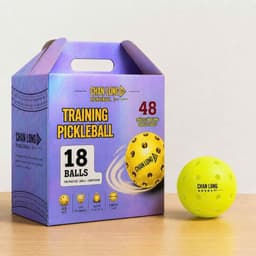 [CHÍNH HÃNG] Hộp 18-36-54-90 Bóng Pickleball ChanLong 48 Lỗ Nhựa PE Đúc Nguyên Khối Dùng Tập Luyện Thi Đấu 5