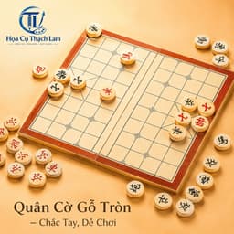 [Tặng bảng ghi điểm] Bộ Cờ Tướng Gỗ Gấp Gọn 2 Trong 1, Quân Cờ Gỗ Tròn, Bàn Cờ Tiện Lợi Dễ Mang  8