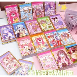 Hộp 48 quyển sổ dán sticker mini hình cô gái khác nhau 7
