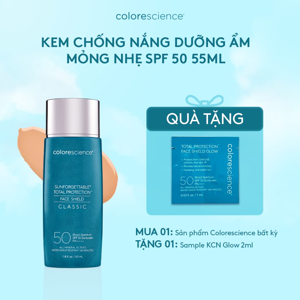 KEM CHỐNG NẮNG DƯỠNG ẨM MỎNG NHẸ SPF 50 - Sunforgettable® Total Protection® Face Shield SPF 50 - Classic