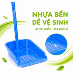 Hốt Rác Cán Dài Nhựa Miệng Rộng Thu Gom Rác GD38 - Xẻng Hốt Rác Cán Dài Lòng Sâu Chất Liệu Nhựa 7