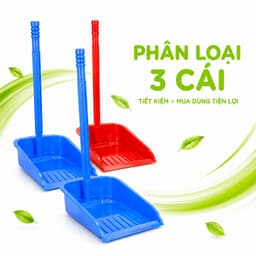 Hốt Rác Cán Dài Nhựa Miệng Rộng Thu Gom Rác GD38 - Xẻng Hốt Rác Cán Dài Lòng Sâu Chất Liệu Nhựa 9