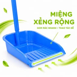 Hốt Rác Cán Dài Nhựa Miệng Rộng Thu Gom Rác GD38 - Xẻng Hốt Rác Cán Dài Lòng Sâu Chất Liệu Nhựa 4