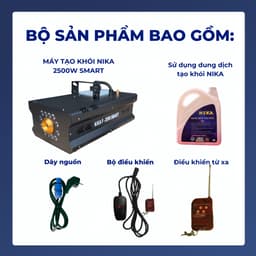 Máy tạo khói NIKA F - 2500W Smart LED Full màu điều chỉnh lượng khói cho sân khấu, sự kiện, nhà rạp 2