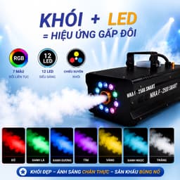 Máy tạo khói NIKA F - 2500W Smart LED Full màu điều chỉnh lượng khói cho sân khấu, sự kiện, nhà rạp 6