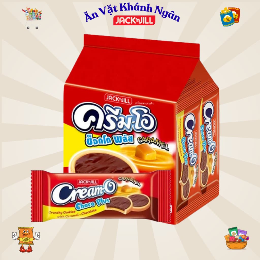 Bánh Quy Cream-O Choco Plus Thái Lan Đủ Vị Túi 312g - HÀNG CHÍNH HÃNG