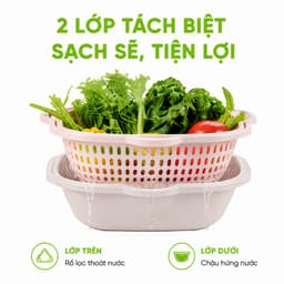 Bộ Rổ Thau Nhựa PP Cao Cấp 3 Món Đa Năng Việt Nhật GD42 - Bộ Rổ Chậu Nhựa Đa Năng 3 Chi Tiết 4