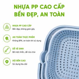 Bộ Rổ Thau Nhựa PP Cao Cấp 3 Món Đa Năng Việt Nhật GD42 - Bộ Rổ Chậu Nhựa Đa Năng 3 Chi Tiết 7