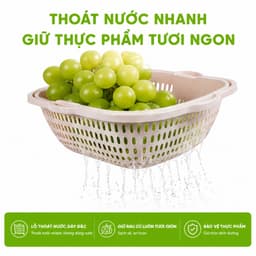Bộ Rổ Thau Nhựa PP Cao Cấp 3 Món Đa Năng Việt Nhật GD42 - Bộ Rổ Chậu Nhựa Đa Năng 3 Chi Tiết 3