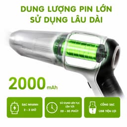 Máy Hút Bụi Cầm Tay Không Dây Sạc USB Tamashio GD47 - Máy Hút Bụi Mini Cầm Tay Không Dây ÔTô Nhà Cửa 5