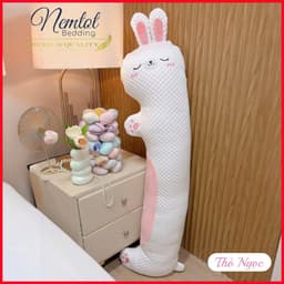 ⛄️MÁT LẠNH⛄️Gối Ôm Băng Lạnh Thú Bông Cỡ Lớn 110x30cm - Mẫu Thiết Kế Cao Cấp - Nemtot Bedding 8