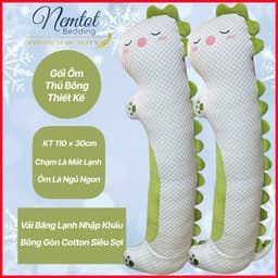 ⛄️MÁT LẠNH⛄️Gối Ôm Băng Lạnh Thú Bông Cỡ Lớn 110x30cm - Mẫu Thiết Kế Cao Cấp - Nemtot Bedding 9