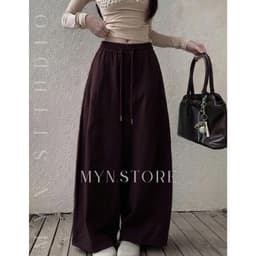 Quần Nữ Ống Rộng Cạp Chun Chất Kaki Thun Hè Mềm Mịn Mát, Chiều Dài Quần 95cm và 100CM Hàng Đẹp {MY04} 5