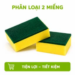 Miếng Chà Rửa Nhà Bếp Bọt Biển Thấm Hút GD72 - Mút Cọ Rửa Chén Bát Đánh Bay Dầu Mỡ Nhanh Chóng 9