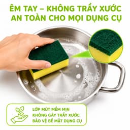 Miếng Chà Rửa Nhà Bếp Bọt Biển Thấm Hút GD72 - Mút Cọ Rửa Chén Bát Đánh Bay Dầu Mỡ Nhanh Chóng 3