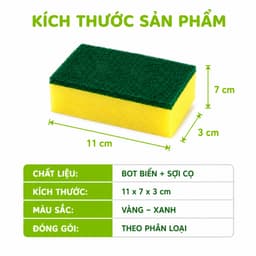 Miếng Chà Rửa Nhà Bếp Bọt Biển Thấm Hút GD72 - Mút Cọ Rửa Chén Bát Đánh Bay Dầu Mỡ Nhanh Chóng 8