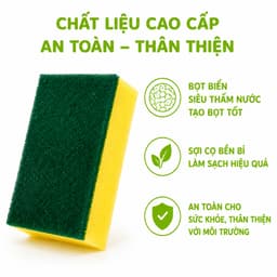 Miếng Chà Rửa Nhà Bếp Bọt Biển Thấm Hút GD72 - Mút Cọ Rửa Chén Bát Đánh Bay Dầu Mỡ Nhanh Chóng 7
