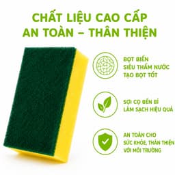 Miếng Chà Rửa Nhà Bếp Bọt Biển Thấm Hút GD72 - Mút Cọ Rửa Chén Bát Đánh Bay Dầu Mỡ Nhanh Chóng 6