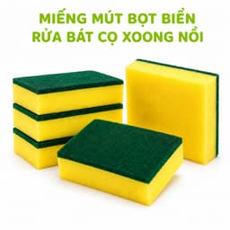 Miếng Chà Rửa Nhà Bếp Bọt Biển Thấm Hút GD72 - Mút Cọ Rửa Chén Bát Đánh Bay Dầu Mỡ Nhanh Chóng 2