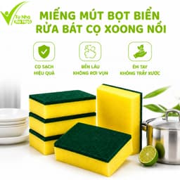 Miếng Chà Rửa Nhà Bếp Bọt Biển Thấm Hút GD72 - Mút Cọ Rửa Chén Bát Đánh Bay Dầu Mỡ Nhanh Chóng 1