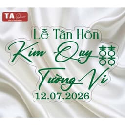 TA 147 - bảng tên đám cưới mica trong/ bảng trang trí gia tiên/ decor tiệc cưới hỏi 5