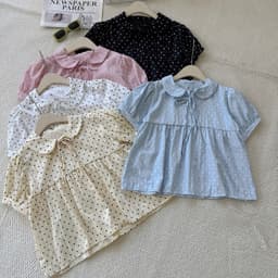 ÁO BABYDOLL CỔ SEN PETTER PAN TAY BỒNG XINH XẮN TIỂU THƯ CHO NỮ m6056 2