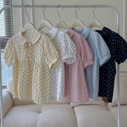 ÁO BABYDOLL CỔ SEN PETTER PAN TAY BỒNG XINH XẮN TIỂU THƯ CHO NỮ m6056 4