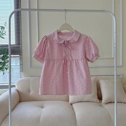 ÁO BABYDOLL CỔ SEN PETTER PAN TAY BỒNG XINH XẮN TIỂU THƯ CHO NỮ m6056 7