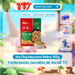 [NHẬT BẢN] Nui Ống Macaroni Welna 150g: Thơm Ngon, Dai Mềm, Bé Ăn Dặm Mê Tít 1