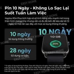 [TẶNG 2 MIẾNG DÁN MÀN HÌNH] Haylou RS4 Plus Đồng Hồ Thông Minh AMOLED 1.78 inch, đo nhịp tim, SpO2 6