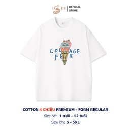 (Có áo trẻ em) Áo thun Biển Trắng Unisex cotton co giãn 4 chiều, form rộng vừa người, màu trắng ISEE VN 2