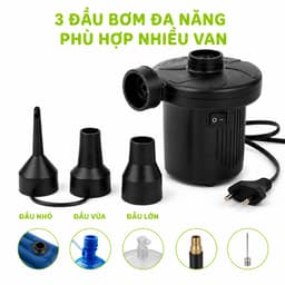 Máy Bơm Điện Cầm Tay Hai Chiều Kèm Ba Đầu GD88 - Bơm Điện Đa Năng 220V Hút Thổi Mạnh Du Lịch 4