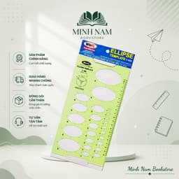 (Combo 1/2/5 cây) Thước Elip Vẽ Kỹ Thuật WinQ E606 - Ellipse Template Ruler 1