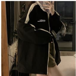 Áo Khoác Gió 2 Mặt APT Unisex Áo Khoác Dù From Rộng Chống Nước Nam Nữ Áo Khoác Cặp Đôi Cổ Đứng Thu Đông 4
