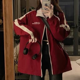 Áo Khoác Gió 2 Mặt APT Unisex Áo Khoác Dù From Rộng Chống Nước Nam Nữ Áo Khoác Cặp Đôi Cổ Đứng Thu Đông 3
