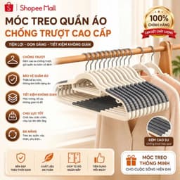 [ ComBo 50 ] Móc treo quần áo VINALUXURY chống trượt xoay 360 đa năng chất liệu nhựa cao cấp 1