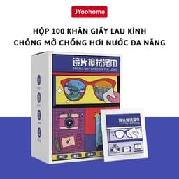 COMBO 3 Hộp 300 Tờ Khăn Lau Kính Nano JYoohome Chống Bám Hơi Nước Sương Mù Giấy Lau Kính Mắt 1