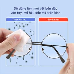COMBO 3 Hộp 300 Tờ Khăn Lau Kính Nano JYoohome Chống Bám Hơi Nước Sương Mù Giấy Lau Kính Mắt 2