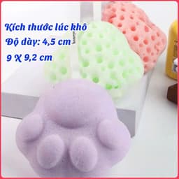 Bông Tắm Tạo Bọt Cho Bé, Mút Tắm Bọt Biển Mềm Mại, An Toàn Cho Da Em Bé, Làm Sạch Sâu, Hình Dáng Dễ Thương 7