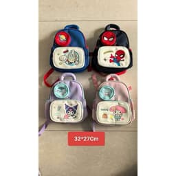 Balo Mầm Non Cho Bé 2-5 Tuổi Hình Kuromi My Melody Spiderman Ultraman Vải Oxford 28cm Chống Nước Nhẹ 5