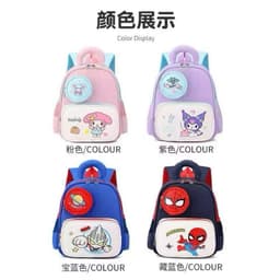 Balo Mầm Non Cho Bé 2-5 Tuổi Hình Kuromi My Melody Spiderman Ultraman Vải Oxford 28cm Chống Nước Nhẹ 4