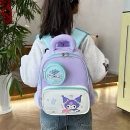 Balo Mầm Non Cho Bé 2-5 Tuổi Hình Kuromi My Melody Spiderman Ultraman Vải Oxford 28cm Chống Nước Nhẹ 7