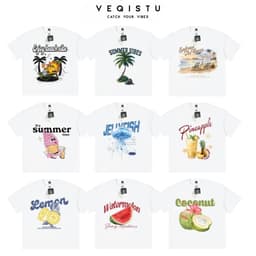 Áo Thun BOXY Local Brand VEQISTU "Áo Đi Biển Mùa Hè", Áo Thun Boxy Form Rộng Unisexm Nam Nữ Cổ Tròn 250Gsm  Cotton 1