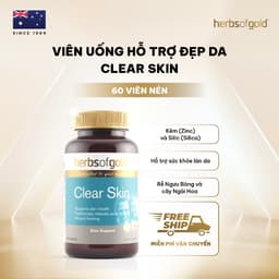 Viên Uống Hỗ Trợ Da Mụn Herbs Of Gold Clear Skin 60 Viên Chính Hãng Úc 1