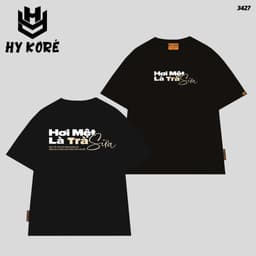 Áo Thun HY KORÉ HƠI MỆT LÀ TRÀ SỮA 3427 Form Rộng Localbrand Oversize Unisex Vải Cotton 75% Nam Nữ Mặc Đẹp 1
